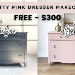 Pretty Pink Dresser Makeover | Trash to Cash Furniture Flip
